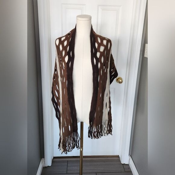 2/$15 - Brown scarf with cutout detail - Picture 2 of 3